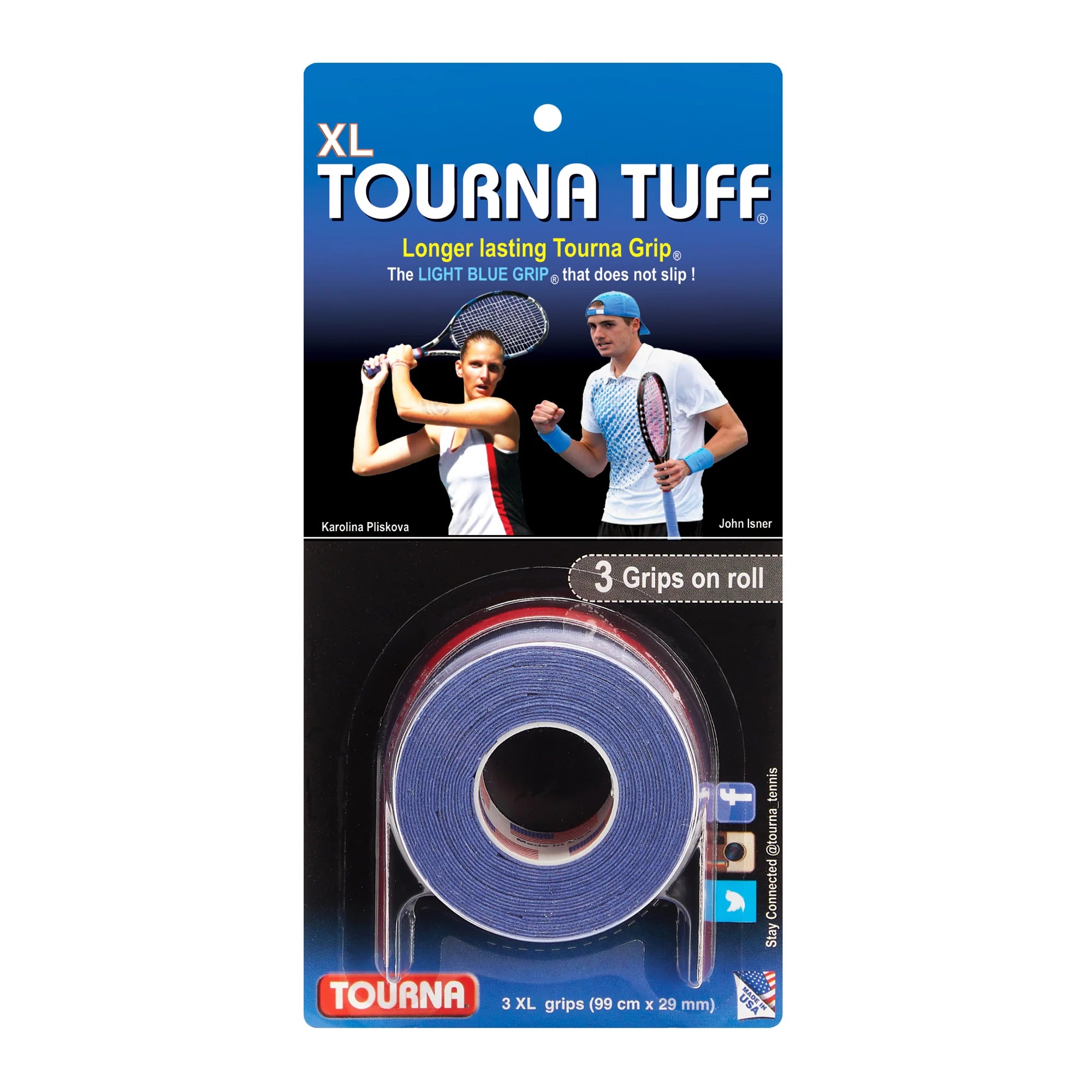 Tourna Tuff XL Blue (3 Pack)