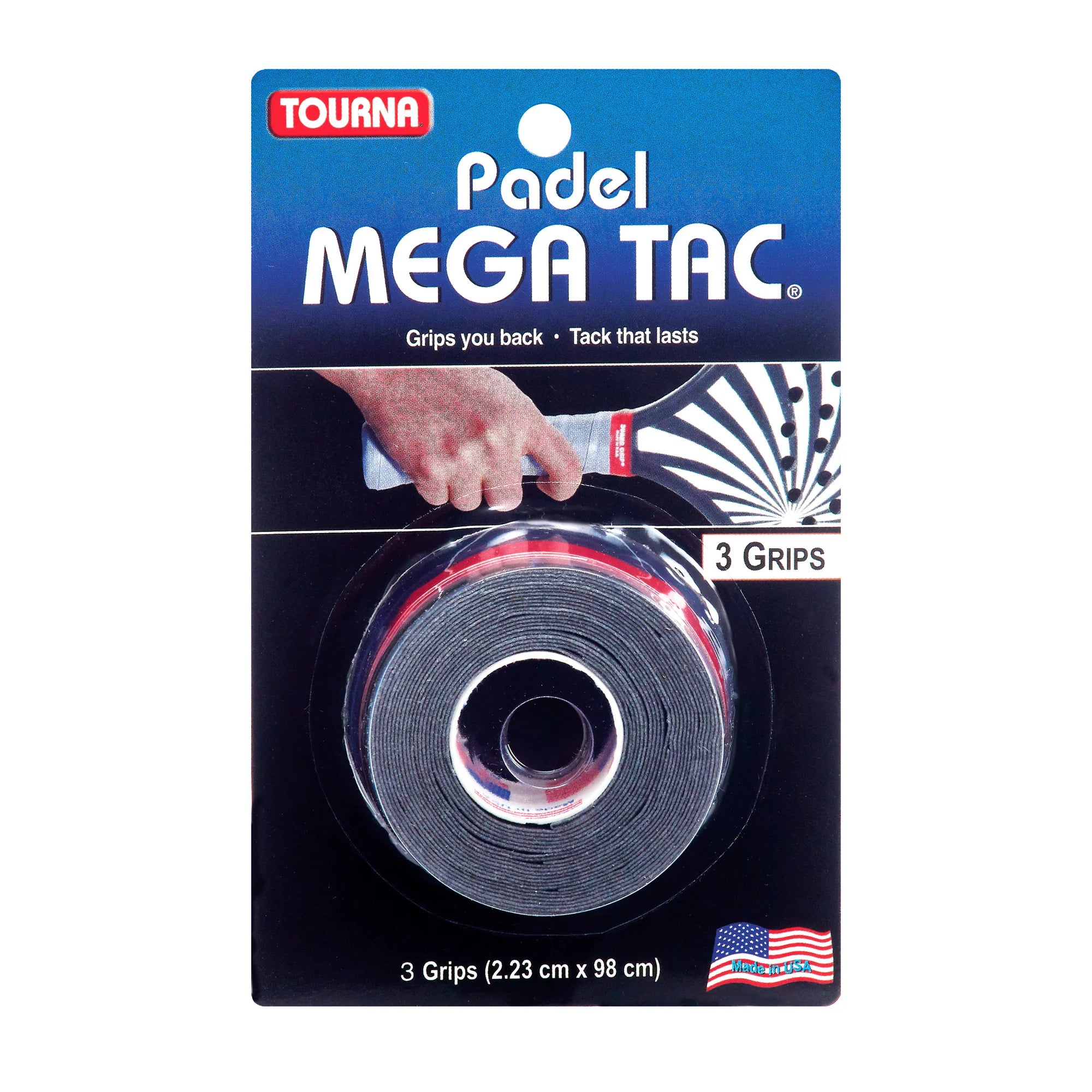Padel Mega Tac Black (3 Pack)