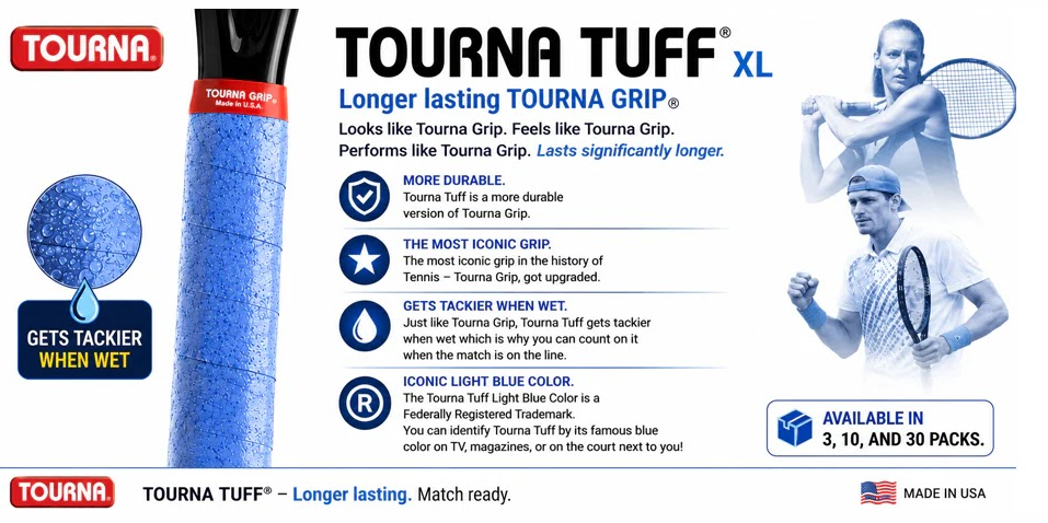 Tourna Tuff XL — longer lasting Tourna Grip